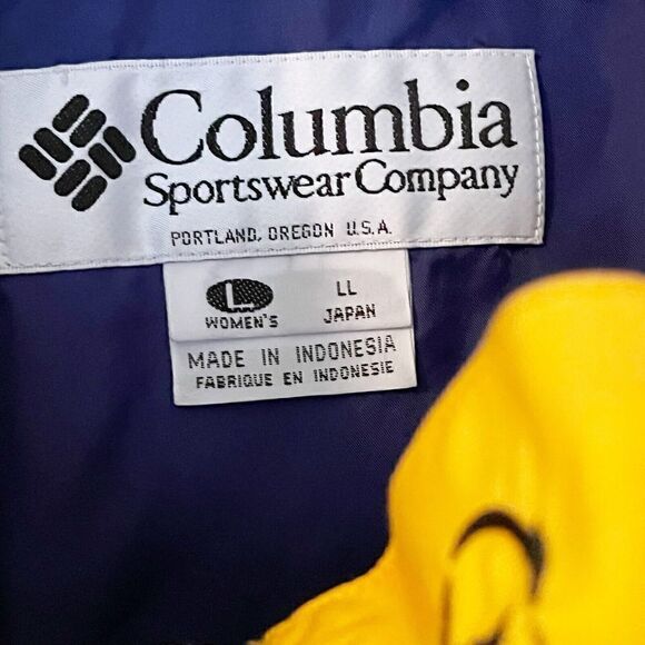 Columbia Jacket Women Sz L Bugaboo Blue Black Ski Windbreaker 3 in 1 Colorblock - Picture 2 of 14